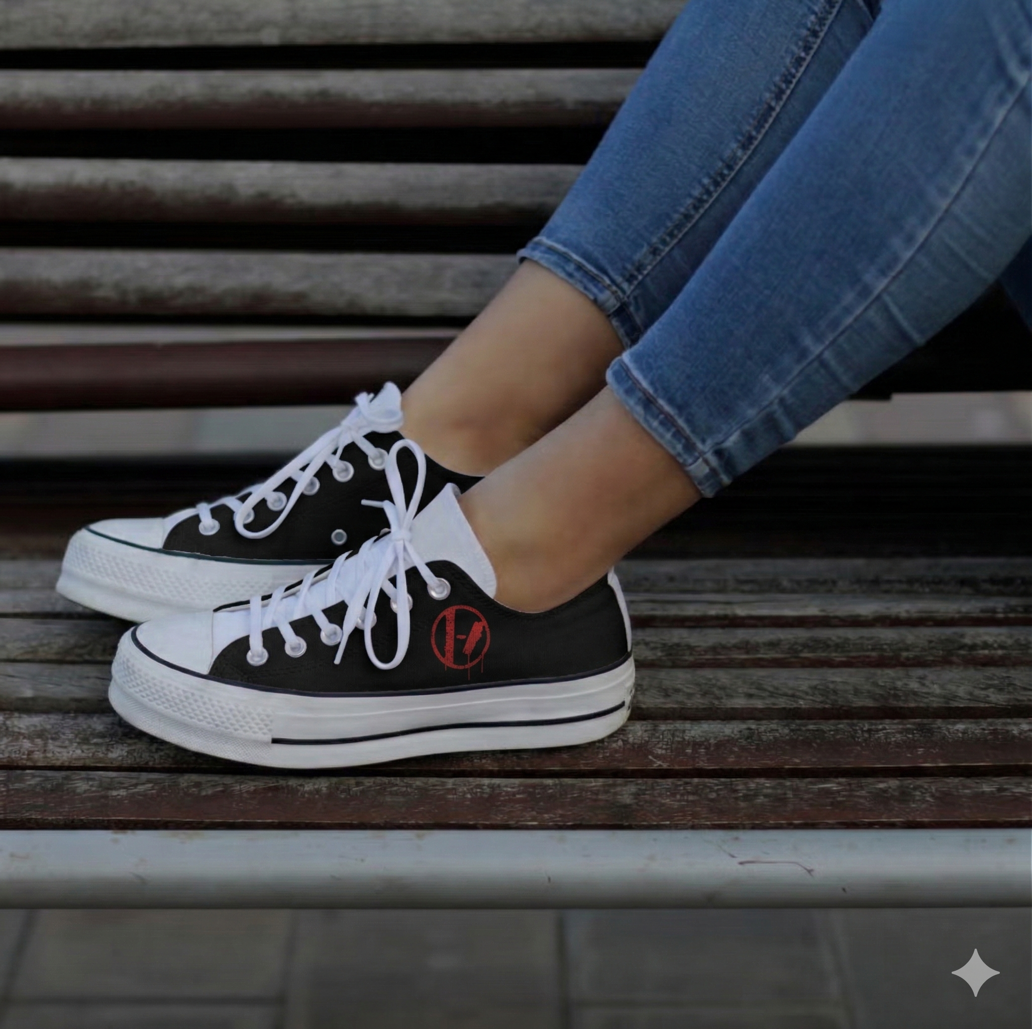 Twenty One Pilots Red Logo Low Top Sneakers