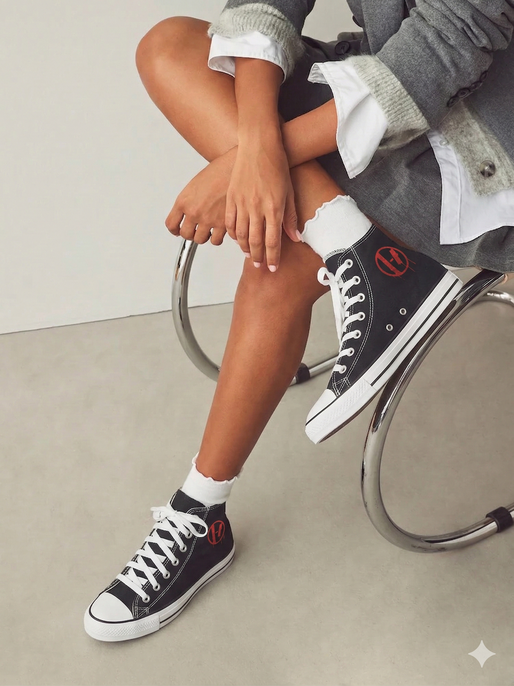Twenty One Pilots Red Logo High Top Sneakers