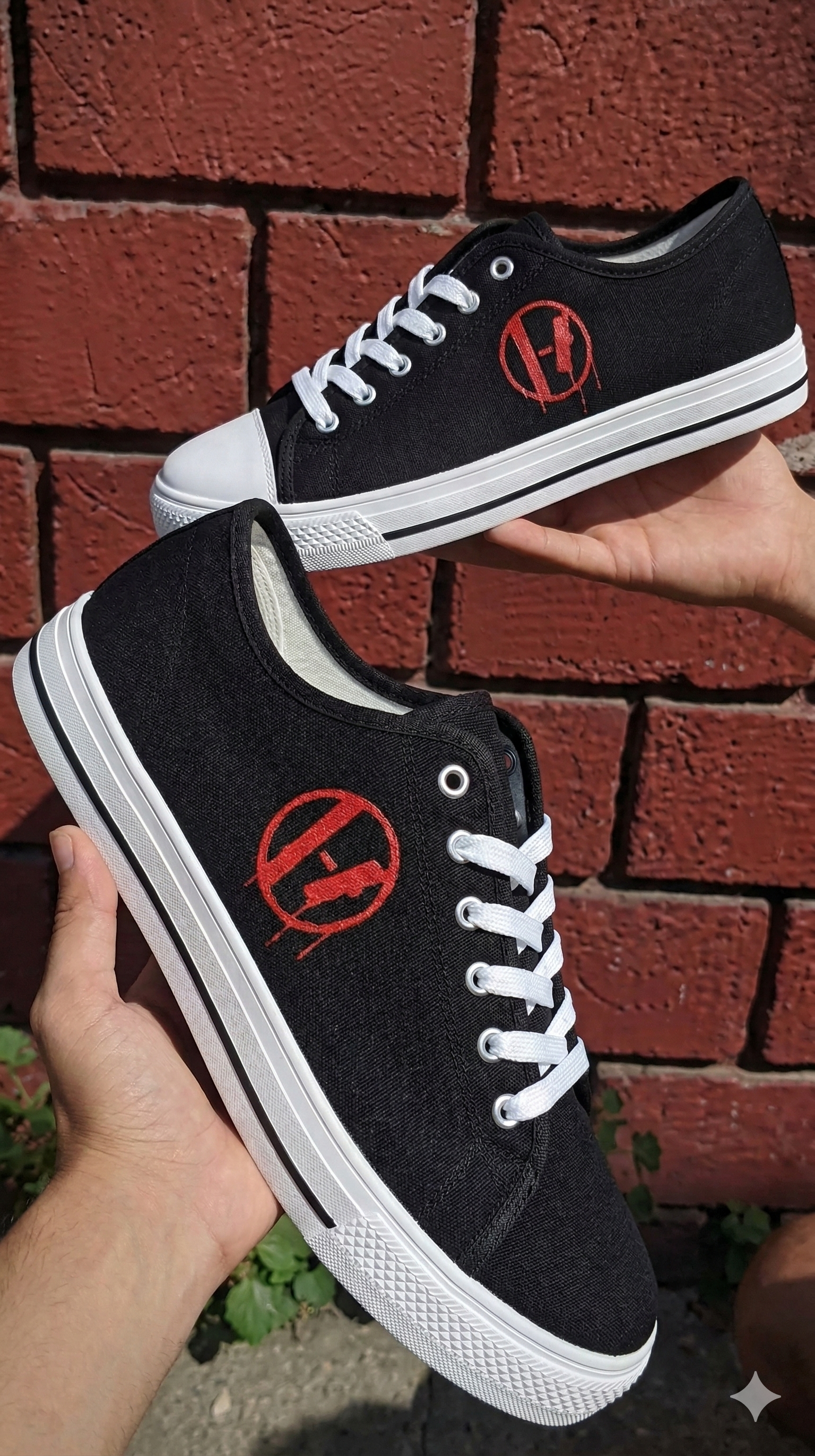 Twenty One Pilots Red Logo Low Top Sneakers