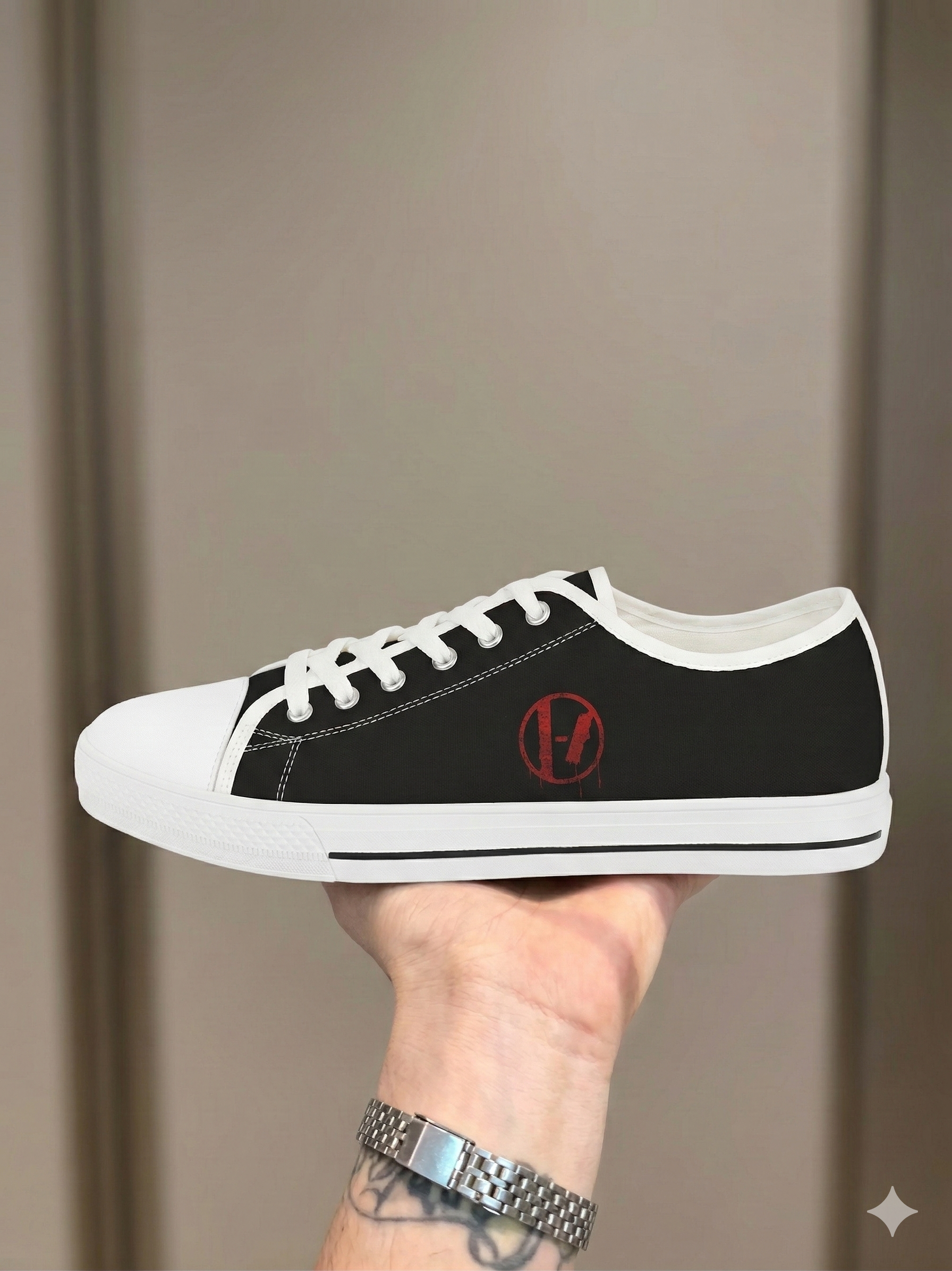 Twenty One Pilots Red Logo Low Top Sneakers
